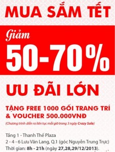 Mua sắm tết với Edena Crazy sale lên đến 70%