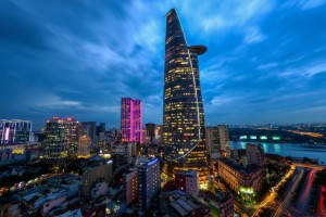 Khu trung tâm Q.1 với điểm nhấn tòa nhà Bitexco