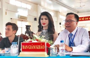 Á hậu Lê Kiều Nhung trên hàng ghế giám khảo