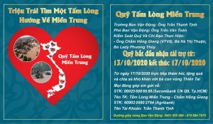 Chỉ sau 10 ngày vận động, hơn 150 cá nhân, tổ chức tại TP HCM đã quyên góp số tiền hơn 1 tỉ đồng cho quỹ thiện nguyện "Tấm lòng miền Trung". Những chuyến xe cứu trợ vẫn ngày đêm không ngừng, chở theo những sẻ chia từ cả nước hướng về rốn lũ miền