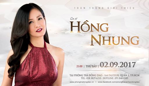 Ca sĩ Hồng Nhung sẽ tái ngộ khán giả tại phòng trà Đông Dao vào tối 2/9