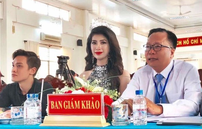 Á hậu Lê Kiều Nhung trên hàng ghế giám khảo